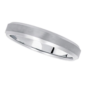 Comfort-fit Carved Wedding Band in Palladium 4mm - All
