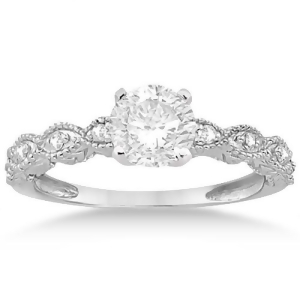 Petite Marquise Diamond Engagement Ring 18k White Gold 0.10ct - All
