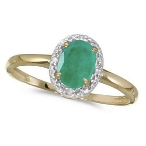 Emerald and Diamond Cocktail Ring in 14K Yellow Gold 0.75ct - All