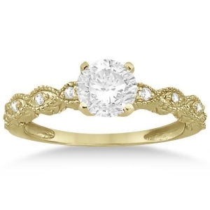 Petite Marquise Diamond Engagement Ring 18k Yellow Gold 0.10ct - All