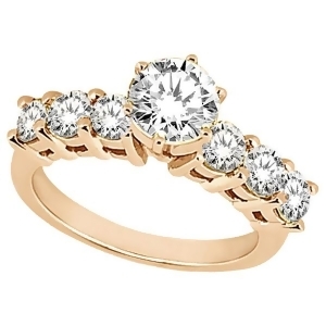 Seven-stone Diamond Engagement Ring in 18k Rose Gold 0.30 ctw - All