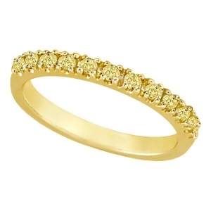 Yellow Canary Diamond Stackable Ring Band 14k Yellow Gold 0.25 ct - All