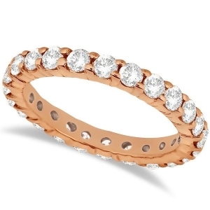 Diamond Eternity Ring Wedding Band in 14k Rose Gold 2.00ct - All