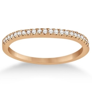 Modern Half-Eternity Diamond Engagement Ring 18k Rose Gold 0.17ct - All