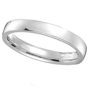 Platinum Wedding Ring Low Dome Comfort Fit 3mm - All