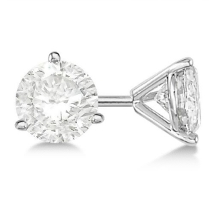 0.33Ct. 3-Prong Martini Diamond Stud Earrings 14kt White Gold H-i Si2-si3 - All