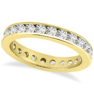 Channel-set Diamond Eternity Ring Band 14k Yellow Gold 1.50 ct - All