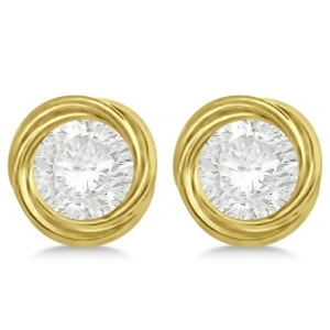 Twisted Rope Earring Jackets for Studs up to 10.50mm 14K Yellow Gold - All
