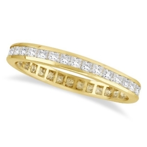 Princess-cut Diamond Eternity Ring Band 14k Yellow Gold 1.16ct - All