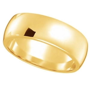 Dome Comfort Fit Wedding Ring Band 18k Yellow Gold 7mm - All