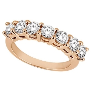 Semi-eternity Diamond Wedding Band in 18k Rose Gold 0.35 ctw - All