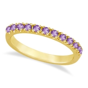 Amethyst Stackable Band Ring Guard in 14k Yellow Gold 0.38ct - All