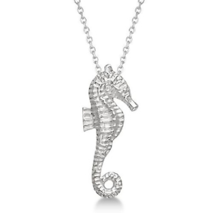 Seahorse Pendant Necklace Sterling Silver - All