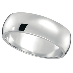 Dome Comfort Fit Wedding Ring Band Palladium 7mm - All