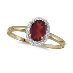 Garnet and Diamond Cocktail Ring in 14K Yellow Gold 0.95ct - All