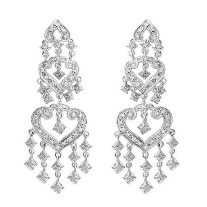Diamond Chandelier Earrings in 14k White Gold 1.01ctw - All