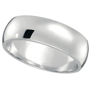 Dome Comfort Fit Wedding Ring Band Platinum 7mm - All