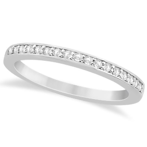 Petite Half-Eternity Diamond Wedding Band in Palladium 0.17ct - All