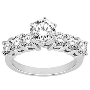Seven-stone Diamond Engagement Ring in Platinum 0.30 ctw - All