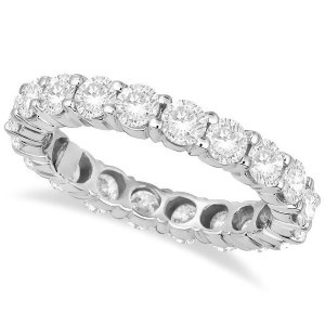 Diamond Eternity Ring Wedding Band 18k White Gold 3.00ct - All