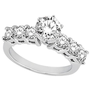 Seven-stone Diamond Engagement Ring in Palladium 0.30 ctw - All