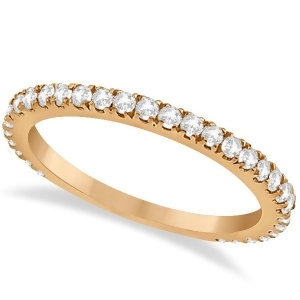 Diamond Eternity Wedding Band for Women 18K Rose Gold Ring 0.47ct - All