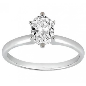 Six-prong 18k White Gold Engagement Ring Solitaire Setting - All