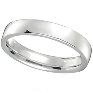 Platinum Wedding Ring Low Dome Comfort Fit 4 mm - All