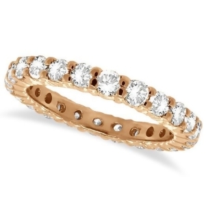Diamond Eternity Ring Wedding Band 14k Rose Gold 1.07ctw - All