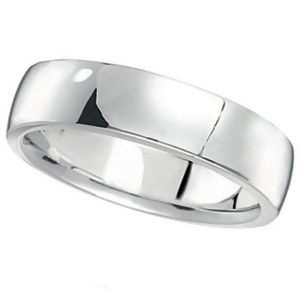 18K White Gold Wedding Ring Low Dome Comfort Fit 5 mm - All