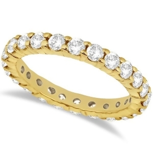 Diamond Eternity Ring Wedding Band in 14k Yellow Gold 2.00ct - All