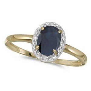 Blue Sapphire and Diamond Cocktail Ring in 14K Yellow Gold 0.95ct - All