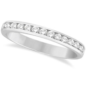 Channel-set Diamond Ring Band in 14k White Gold 0.33 ctw - All