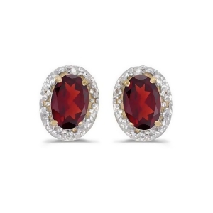 Diamond and Ruby Earrings in 14k Yellow Gold 1.20ct - All