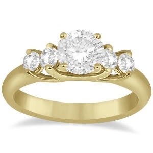 Five Stone Diamond Engagement Ring For Women 18k Yellow Gold 0.40ct - All