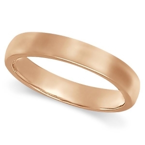 Dome Comfort Fit Wedding Ring Band 18k Rose Gold 3mm - All