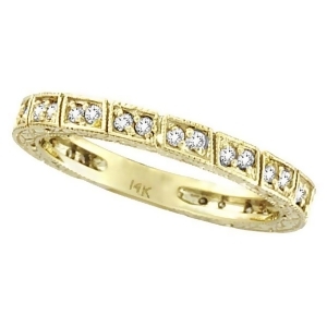 Diamond Stackable Anniversary Band in 14k Yellow Gold 0.33 ctw - All