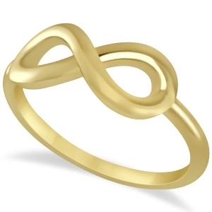Plain Metal Infinity Loop Right-Hand Fashion Ring in 14k Yellow Gold - All
