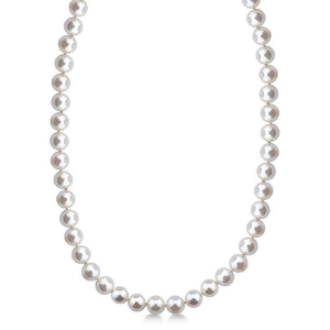 Freshwater Cultured Pearl Necklace with 14k Gold 7.0-7.5mm - All
