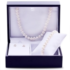 Freshwater Pearl Jewelry Set 6.0-6.5mm Sterling Silver - All