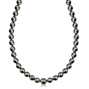 Women's Aaa Tahitian Pearl Strand Necklace 18 inch Station 8.0-10.5mm - All