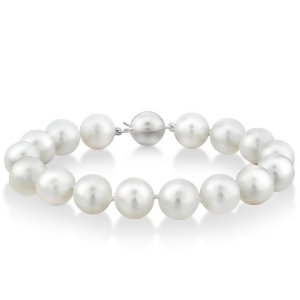 Aaa Lustrous White South Sea Pearl Strand Bracelet 7 Inches 11-12mm - All