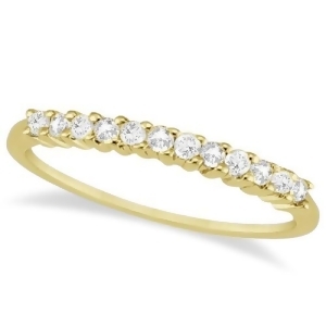 Petite Diamond Wedding Ring Band 18k Yellow Gold 0.20ct - All