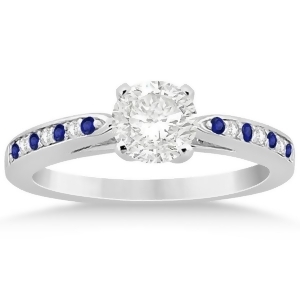 Tanzanite and Diamond Engagement Ring Palladium 0.26ct - All