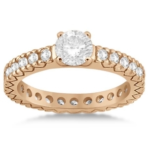 Eternity Diamond Engagement Ring Setting Womens 14K Rose Gold 0.40ct - All