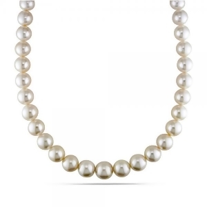 Cultured South Sea Pearls Strand Graduated Necklace 11-13.9mm 14k Gold - All