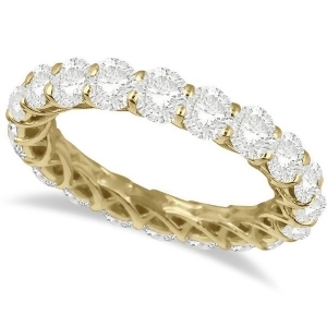 Luxury Diamond Eternity Anniversary Ring Band 14k Yellow Gold 4.50ct - All