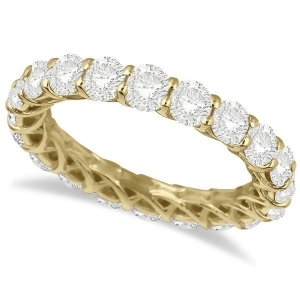 Luxury Diamond Eternity Ring Anniversary Band 14k Yellow Gold 4.00ct - All