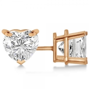 2.00Ct Heart-Cut Diamond Stud Earrings 14kt Rose Gold G-h Vs2-si1 - All