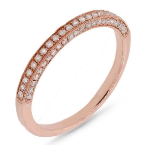 0.30Ct 14k Rose Gold Diamond Lady's Band - All